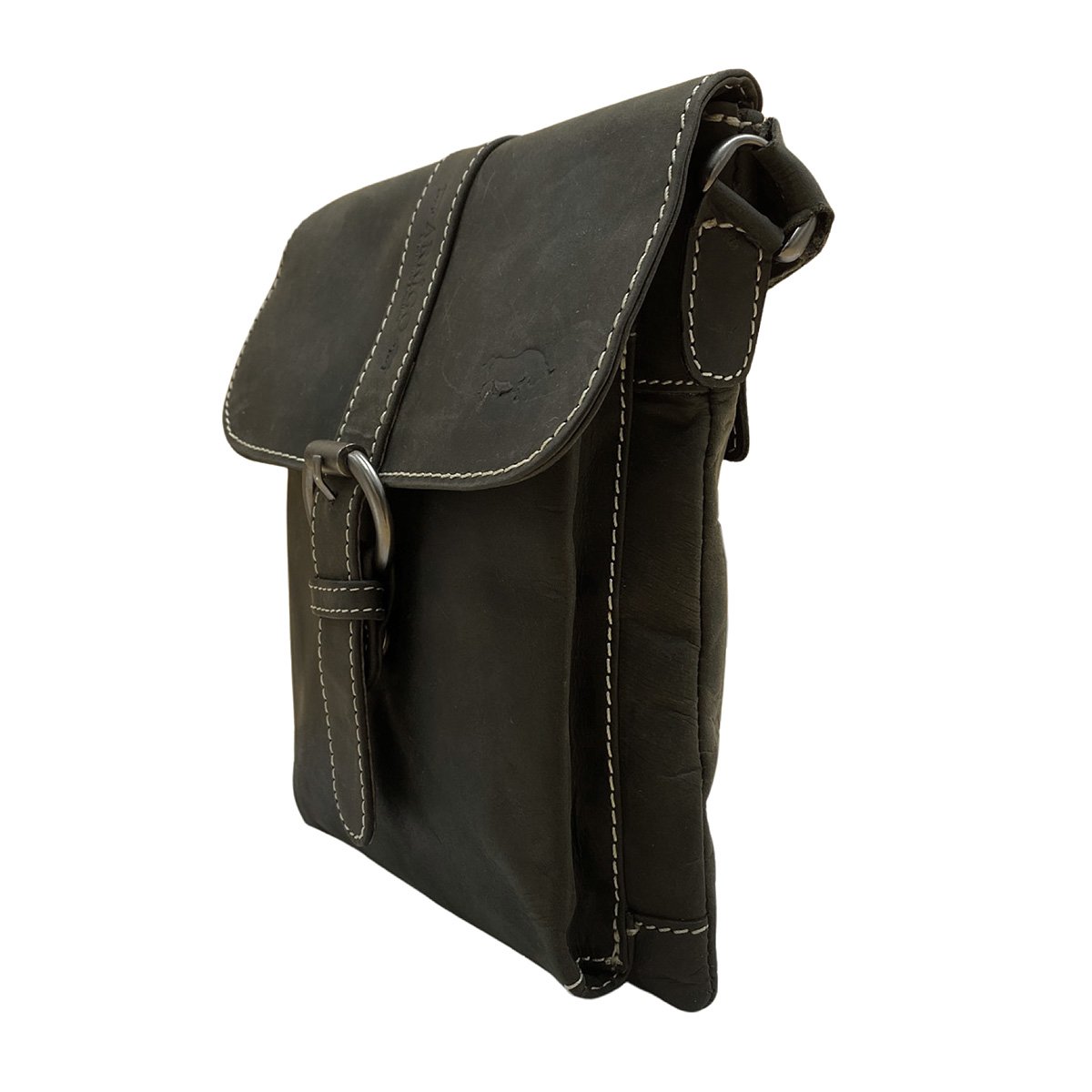 Læder skuldertaske Crossbody taske lavet i 3 farver buffalo læder - Kompakt taske ægte læder