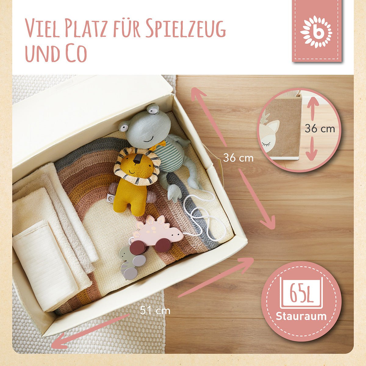 Storage box Reh Ella with lid