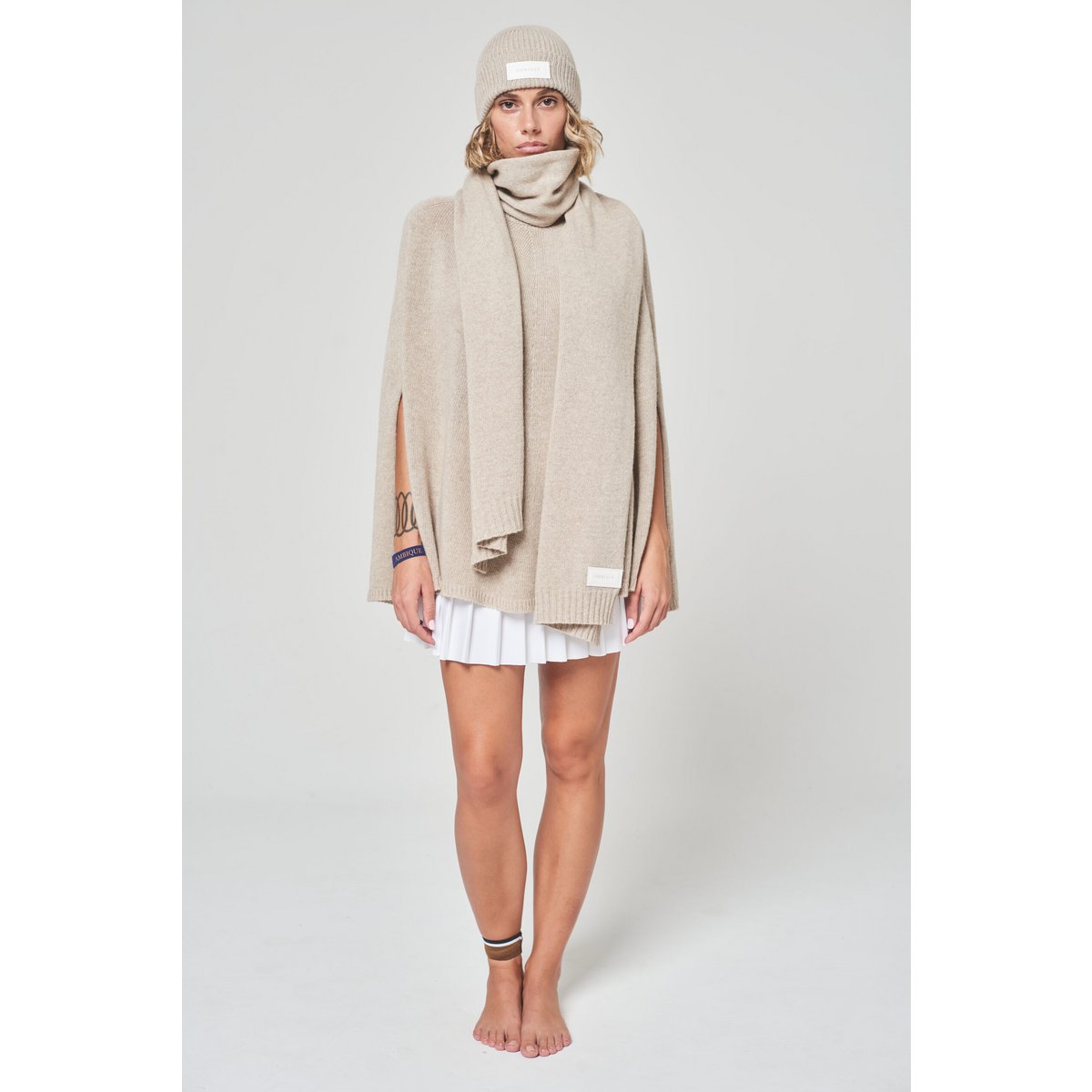 Kaschmirschal uni Beige