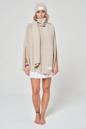 Cashmere tørklæde uni beige