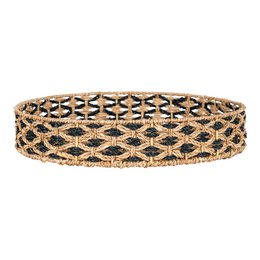 Bandeja Nerja - Seagrass, Negro/Natural - Ø38 cm