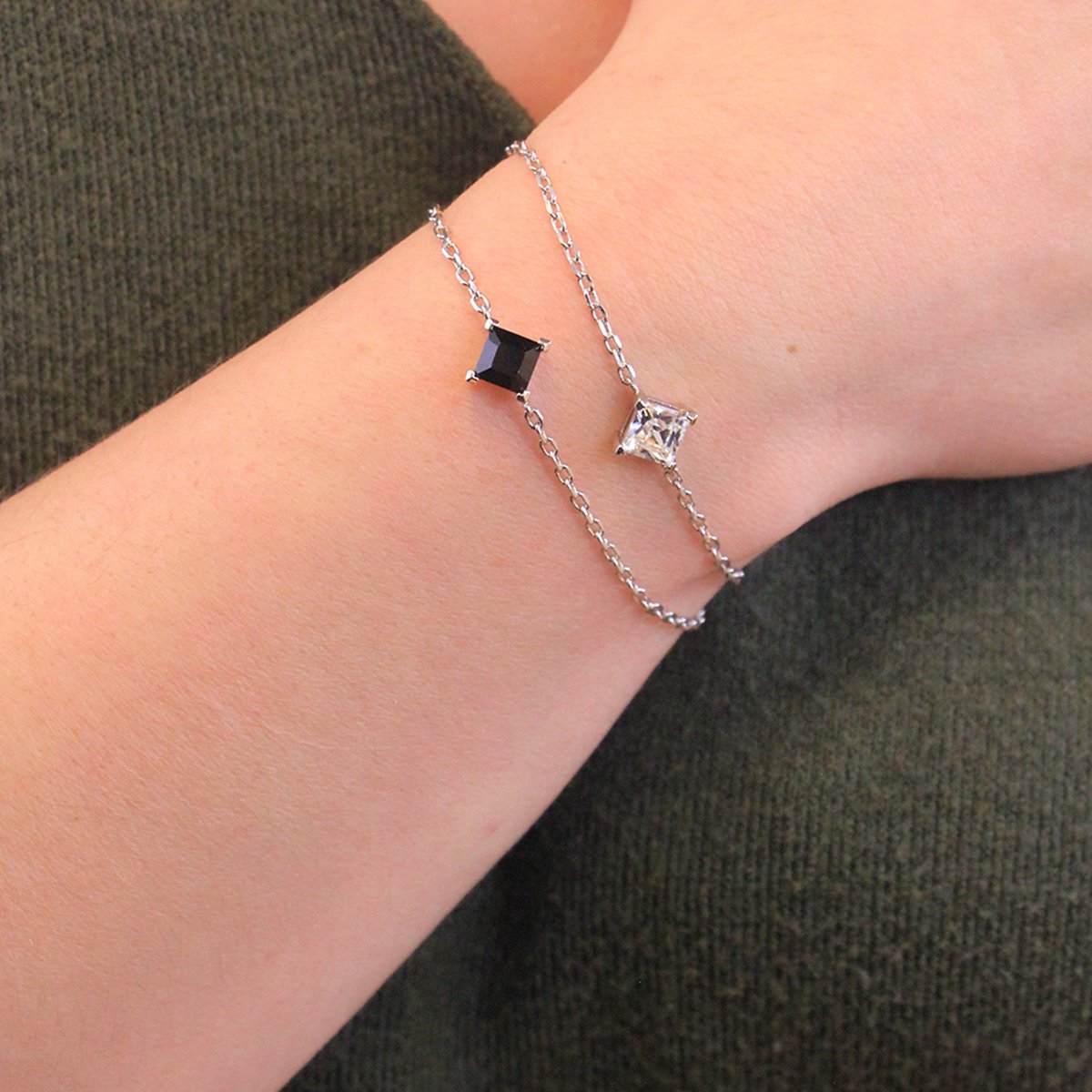 Bracciale Calle - Argento e cristallo