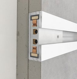 Gallery picture rail with electricity white/white
