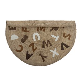 Dinne vloerkleed, bruin, jute