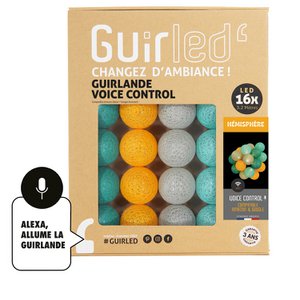 Hemisphere Voice Command Light Girlande Wattebällchen Google und Alexa