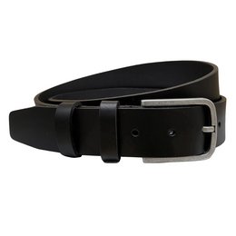 Leather Belt Black Of 3 cm Wide - Women's Belt Or Men's Belt
