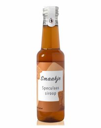 Speculaas syrup, a sweet and spicy Dutch syrup made from traditional speculaas spices, perfect for adding flavor to coffee, tea, or baked goods.