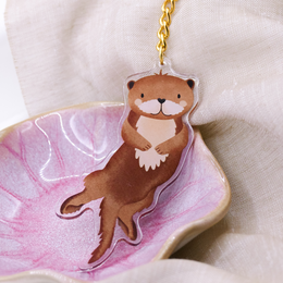 Sleutelhanger Otter Animal Acryl - Inwijdingsfeest Cadeau Otter Leuke sleutelhanger