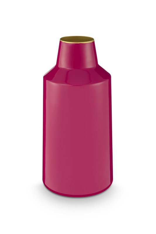 Vase Metal Pink 14x28cm