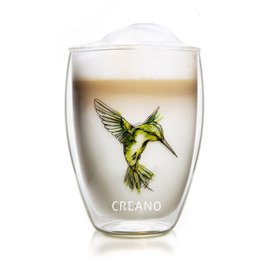 Creano Doppelwand-Teeglas Kolibri 250ml grün Geschenkbox