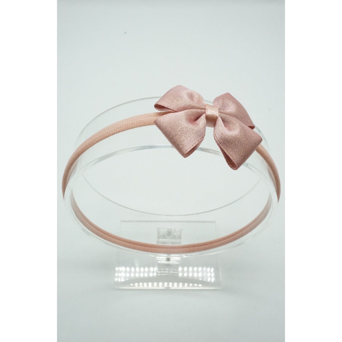 Nylon haarband metallic satijn regular mini