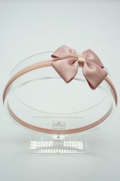 Cerchietto in nylon satinato metallizzato regular mini