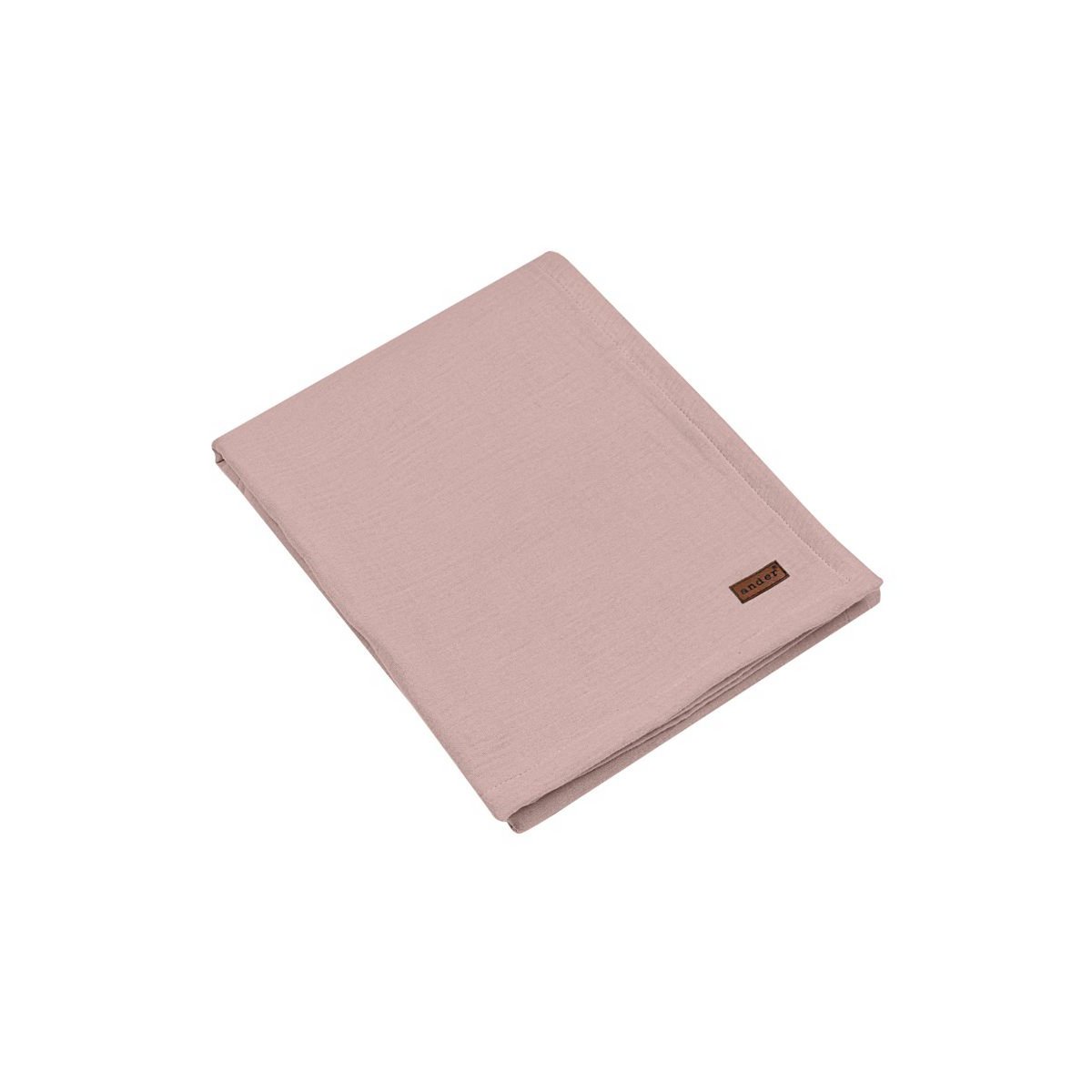 Funda de muselina doble LUICA - 100% algodón - rosa sucio