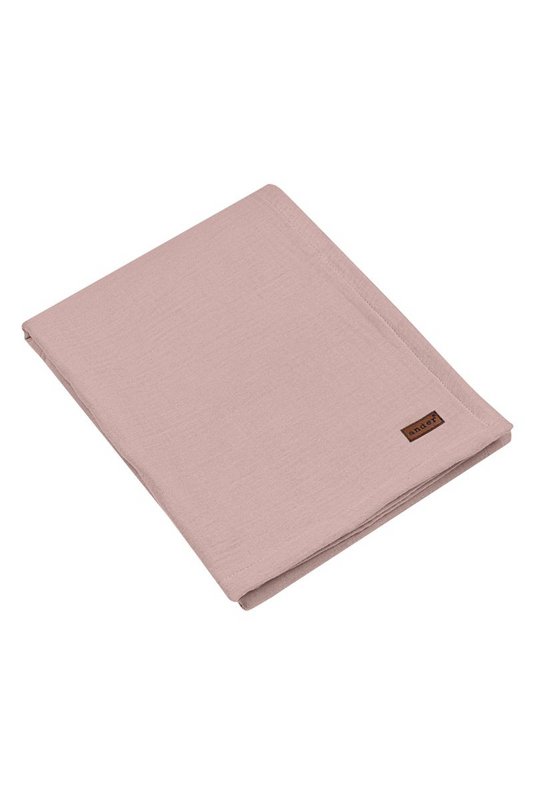 Funda de muselina doble LUICA - 100% algodón - rosa sucio