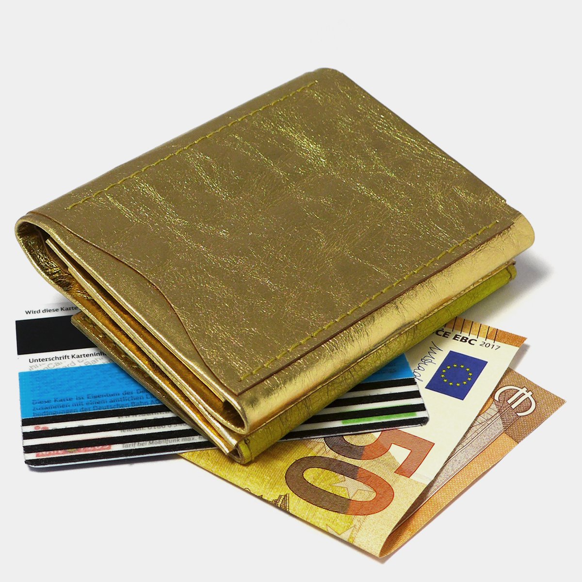Minimal Wallet Gold Sun - casual paper made of paper with a golden yellow look