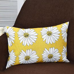Funda de cojín | Paquete de 2 flores rectangulares de yute | 30x46cm