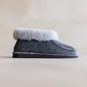 Classic Wool Ladies Slipper (Blue / gray)