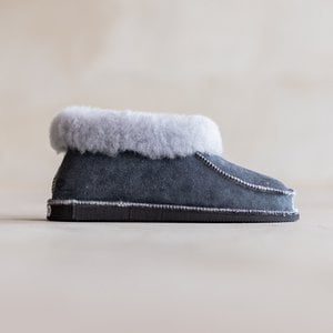 Classic Wool Ladies Slipper (Blue / gray)