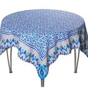 CRISTISARGA ANTI-Fleckenabweisende Tischdecke aus Stoff, 145 x 145 cm, 100 % Polyester, CU20065