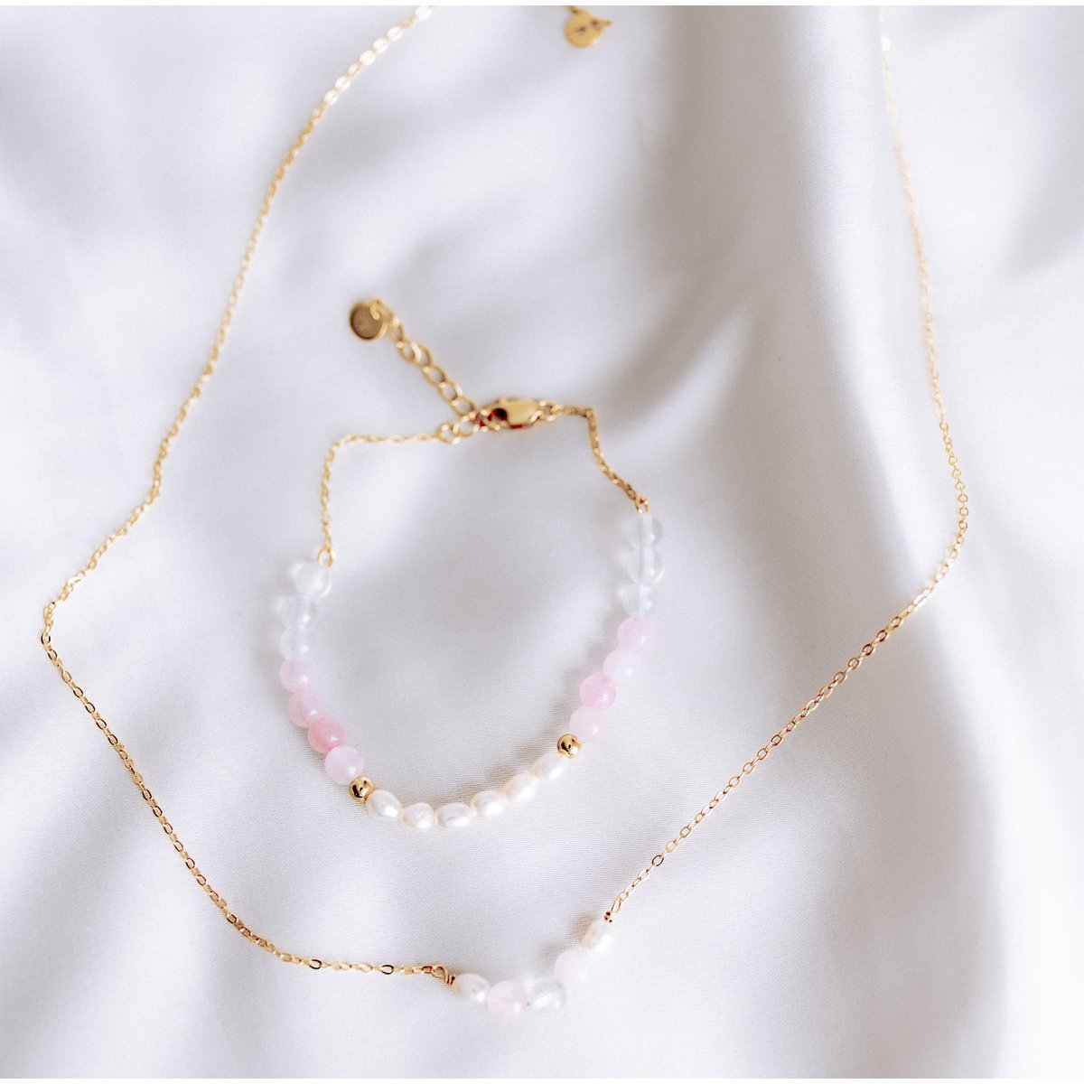 Solene Kinderwunsch Armband Kette Natursteine Kiwu