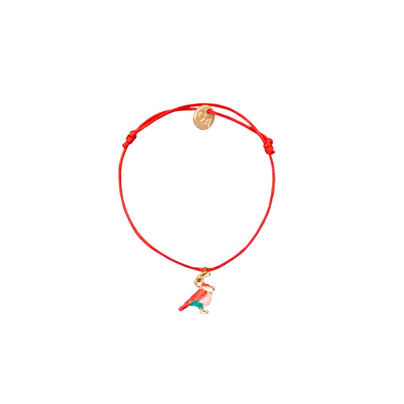 Armband Vogel Bedel Rood