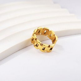 QUADRUM - Bague géométrique en acier plaqué or waterproof