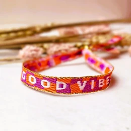 Ribbon bracelet good vibes