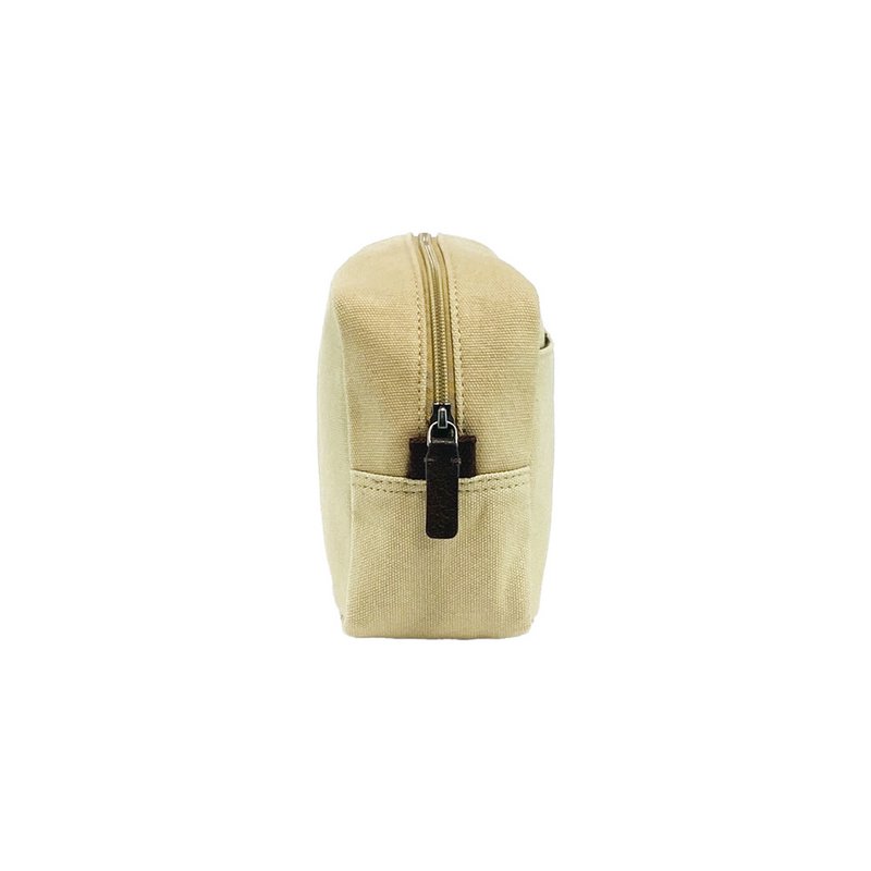 K0014GB | Beauty Case in Canvas/Genuine full-grain leather, flywheel. Color Rope/Testa Moro. Side handle. Zip closure. Dimensions: 24 x 15 x 9 cm. Packaging: Tnt bag