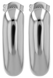 "Vilma" striking hoop earrings made of stainless steel, silver-colored