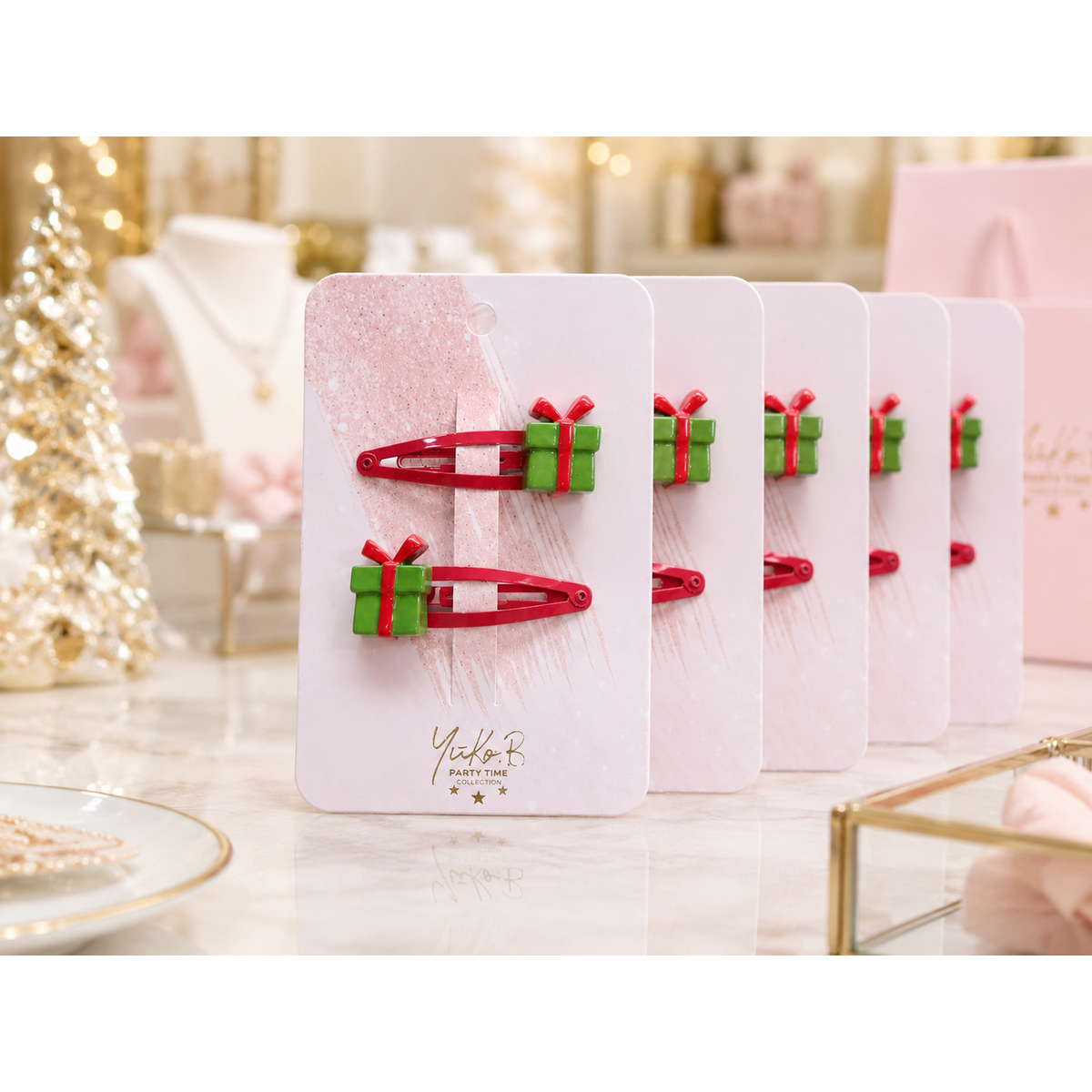 Haarspangen mit Weihnachtsmotiv – Weihnachtsgeschenke