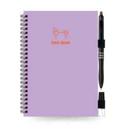 Soft cover, sunny yellow erasable notebook in A5 size.