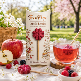 TEA-POP Tea-On-A-Stick | AppleBerry | 20 Sticks Display Tray