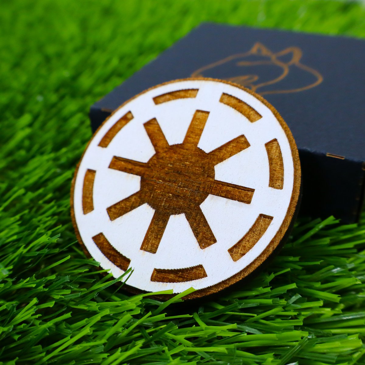 Drewniane lodówki Star Wars - Laserowe ręcznie malowane symbole - Mandalorian, Jedi, Imperium, Rebelianci, Republika, Pierwsze Zamów