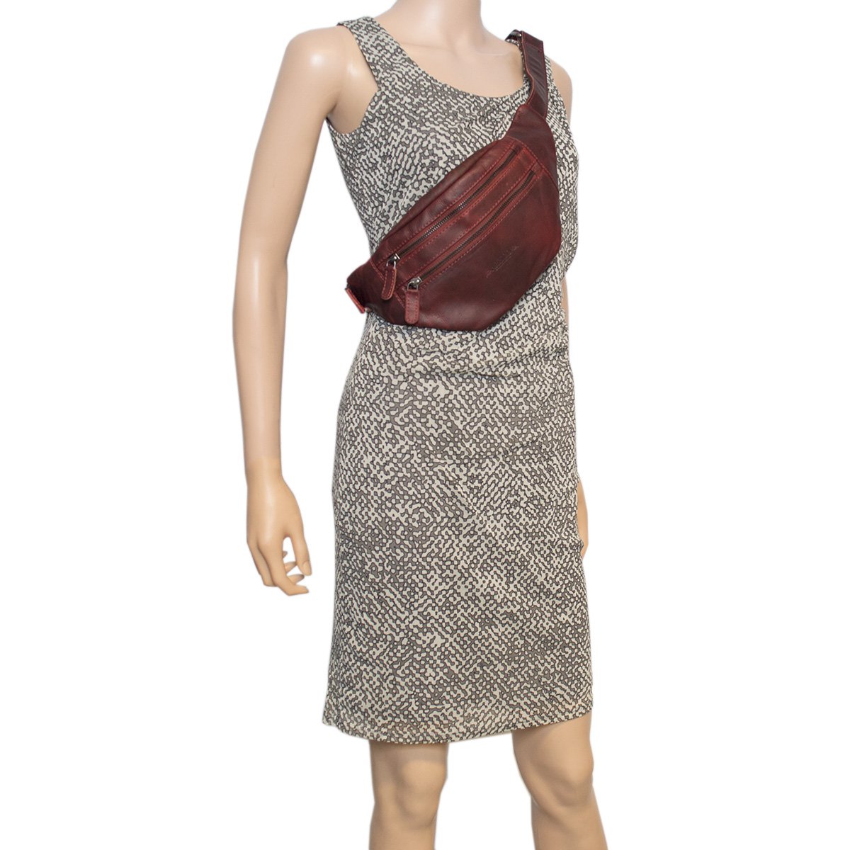 Taljetaske Læder - Fanny Pack Læder - Pouch Taske i 6 farver læder - Læder Belly Bag - Unisex model