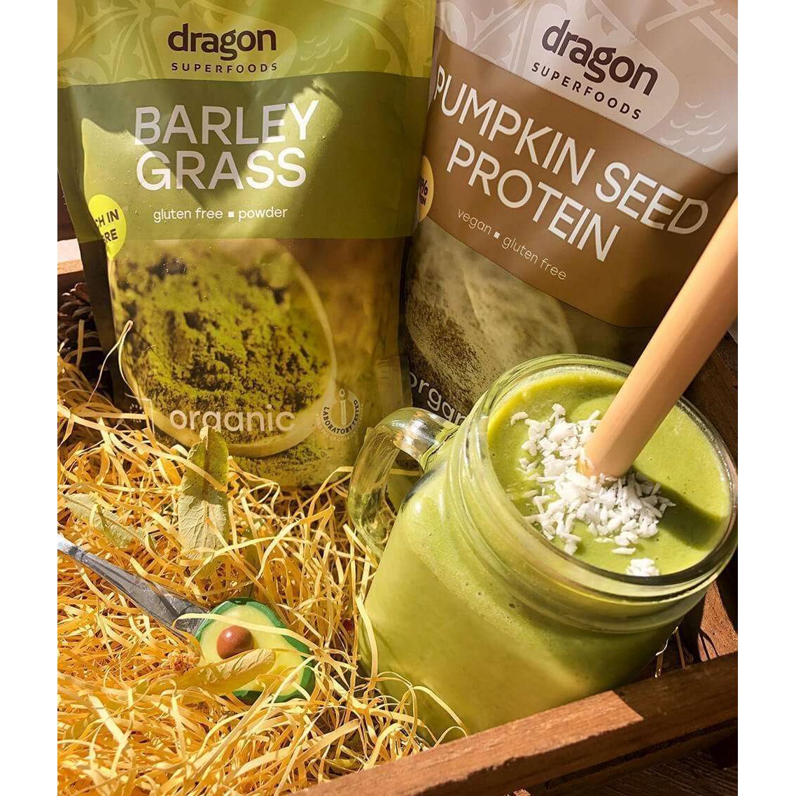 Barley Grass, powder, organic, Dragon Superfoods, 150g