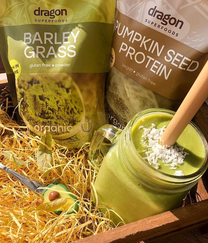 Barley Grass, powder, organic, Dragon Superfoods, 150g