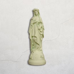Statuette Mary med blomster