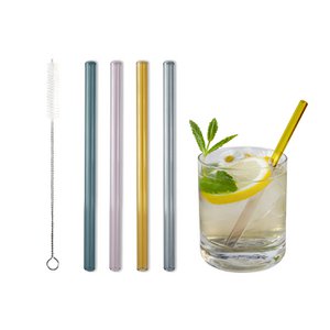 Glass drinking straw