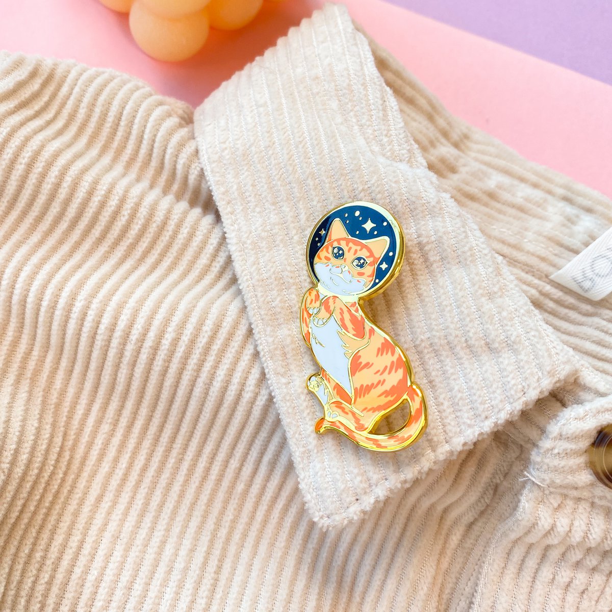 Catstronaut | Gold plated | Hard Enamel Pin | Pin Brooche
