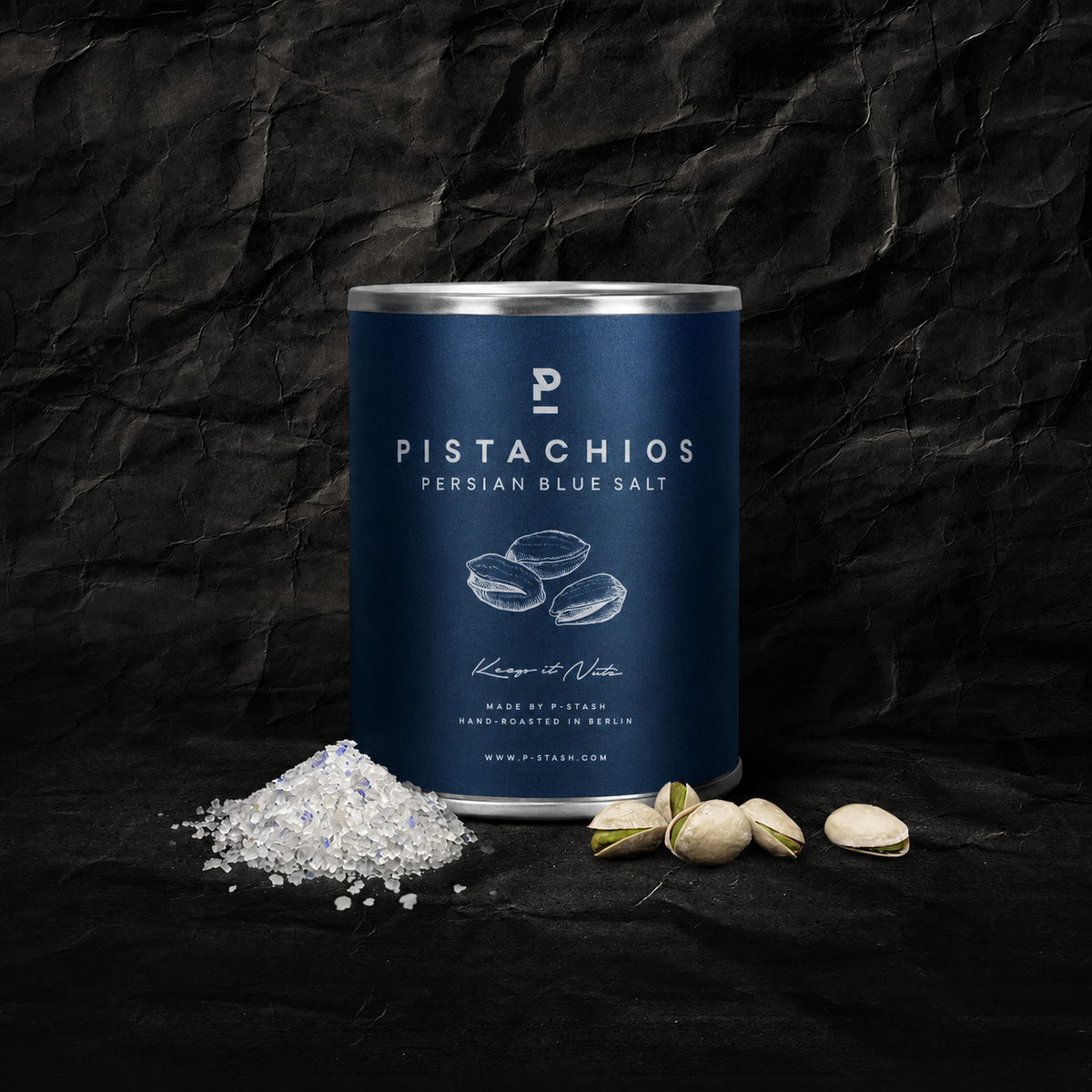 12x Pistacienødder - Blå Salt - Mini 50g