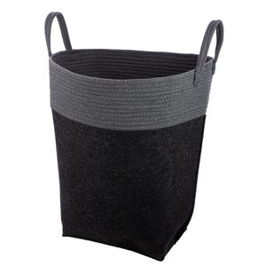 Laundry basket Corda, dark gray H.60 cm