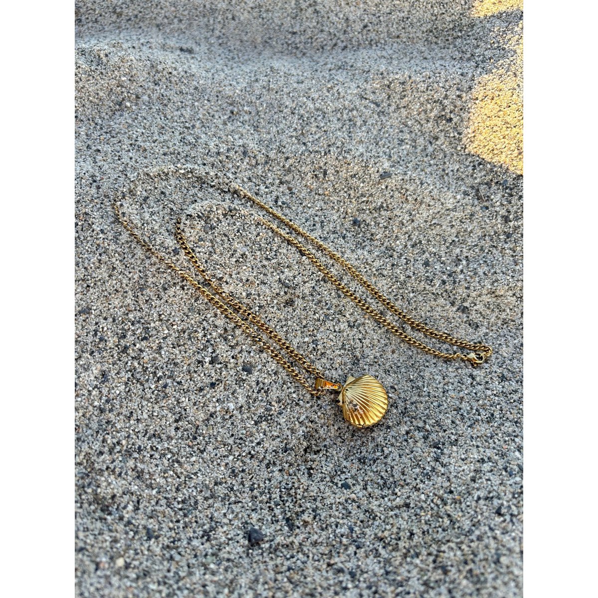 Seashell Secret Keeper – Guld Shell halskæde