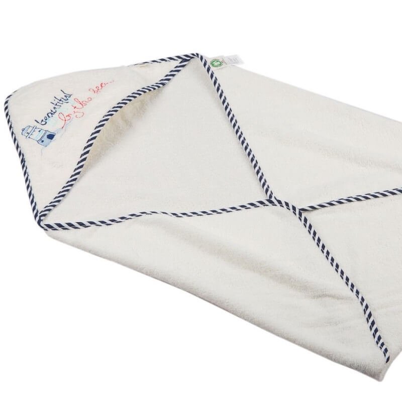 Set poncho per neonato in cotone biologico Sailor