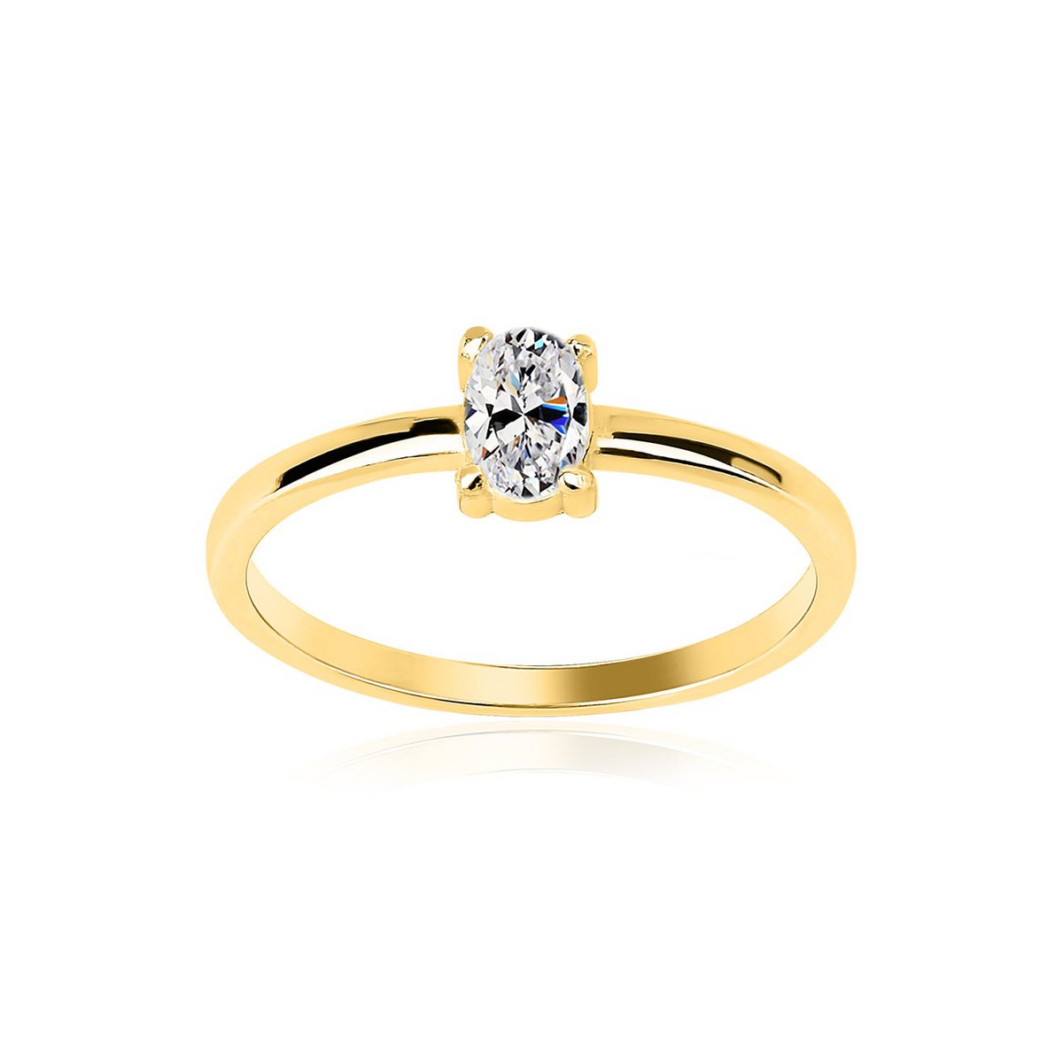 es una cosa de piedra | Anillo | Circonita dorada