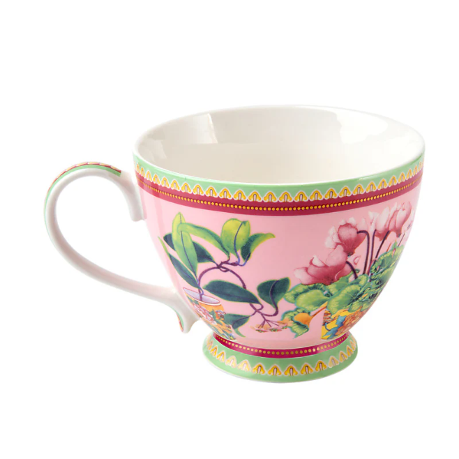 M&W Jardin Mug 400ml, Cyclamen Pink, giftbox