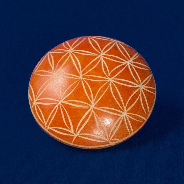 023 Lebensblume orange - Speckstein