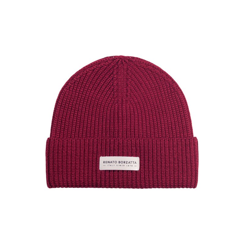 RB5003X | CERVINO Knitted Cap Wool Blend Made in Italy Col. Bordeaux