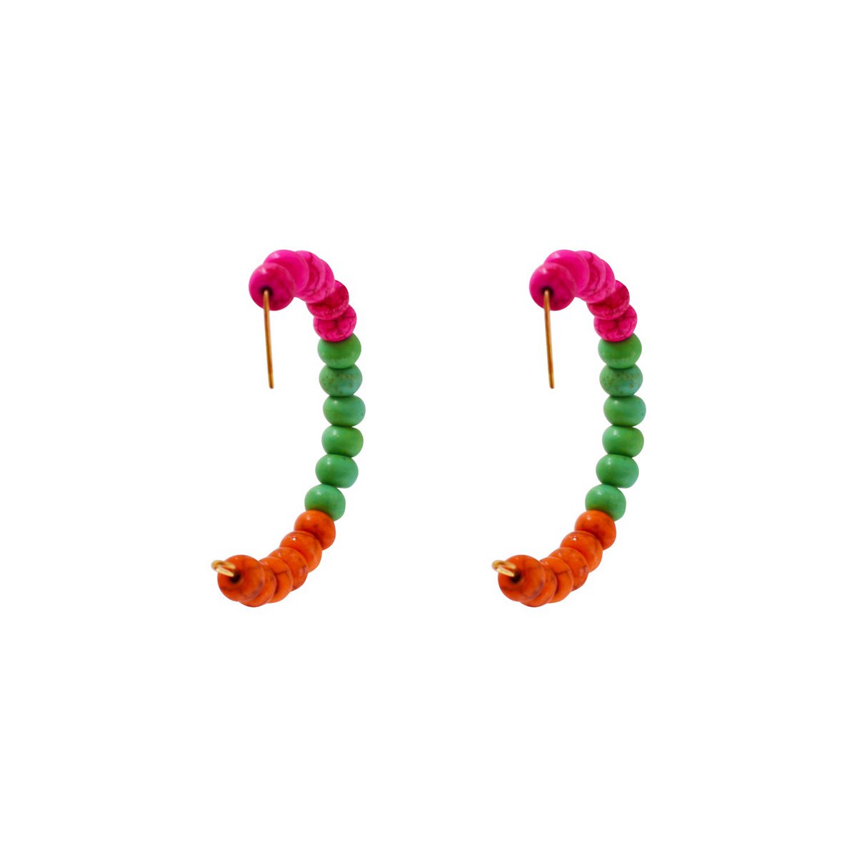 Orecchini a cerchio con perline colorate del festival di carnevale, orecchini a cerchio festivi, cerchi con perline, accessori alla moda per festival | di lovebynlanla