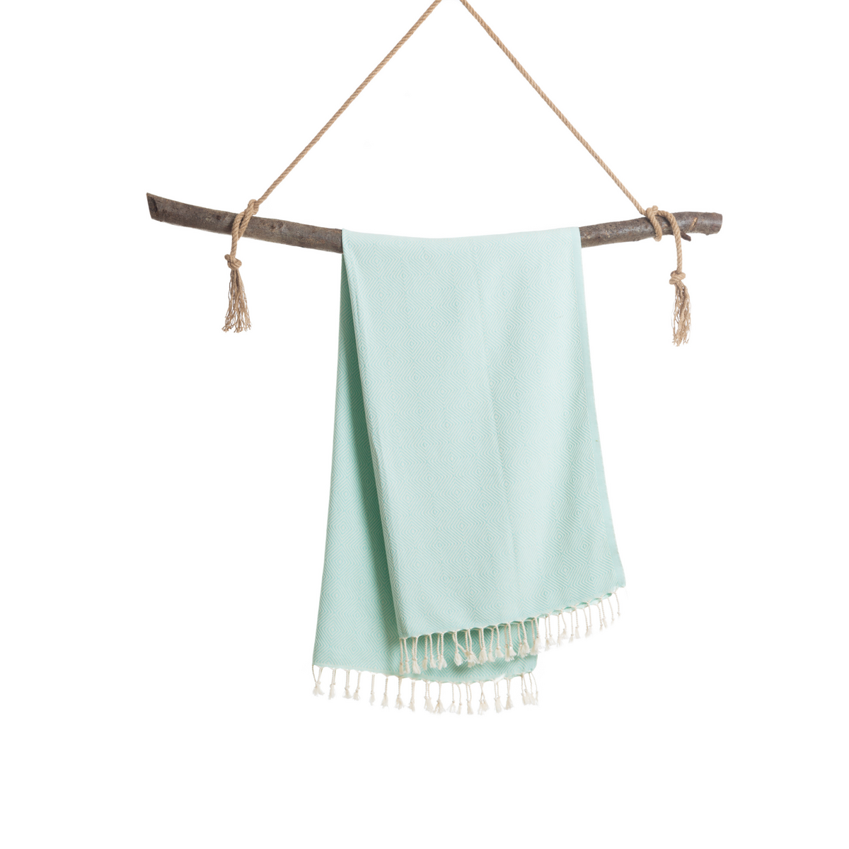 Toalla de piscina CRYSTAL Cotton Hammam – Libre de arena y compacta – Menta - 180x100 cm