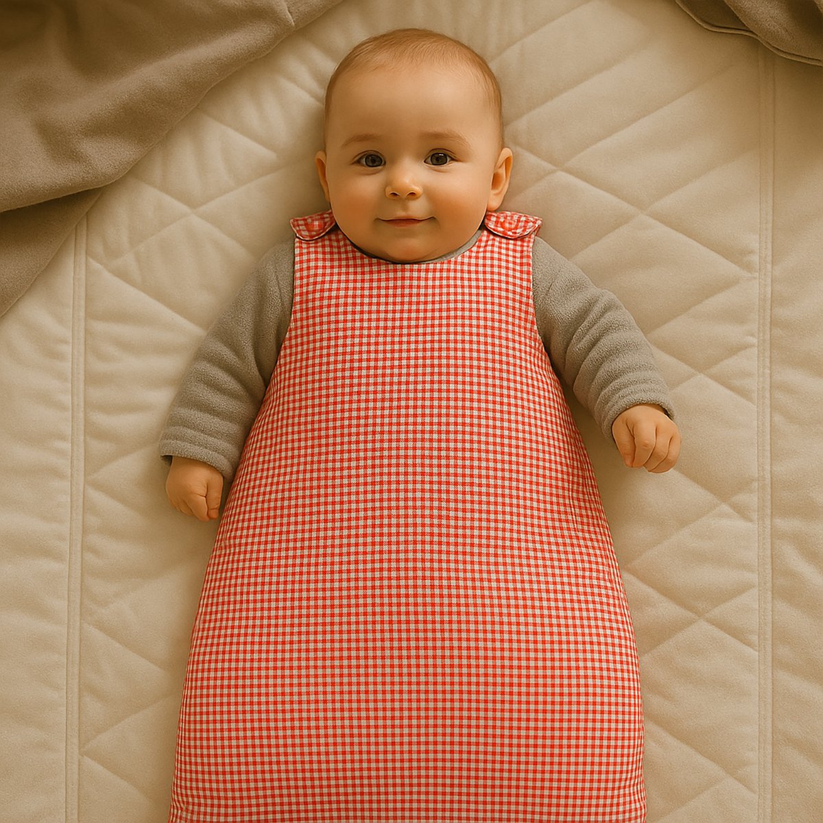 Gingham biokatoenen winterslaapzak